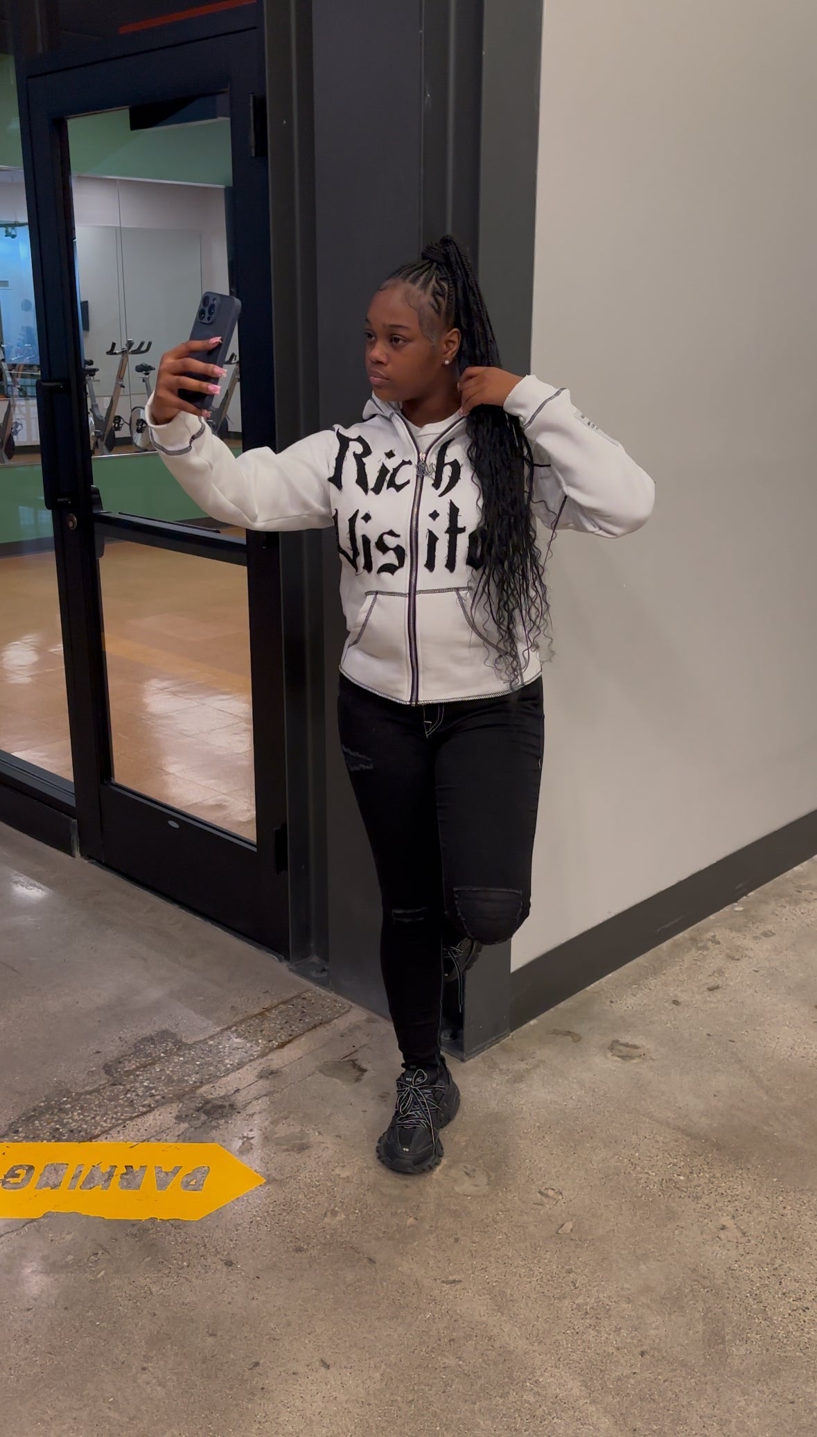 Rich Visitor White Cropped Jacket
