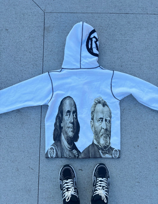 Rich Visitor White Cropped Jacket