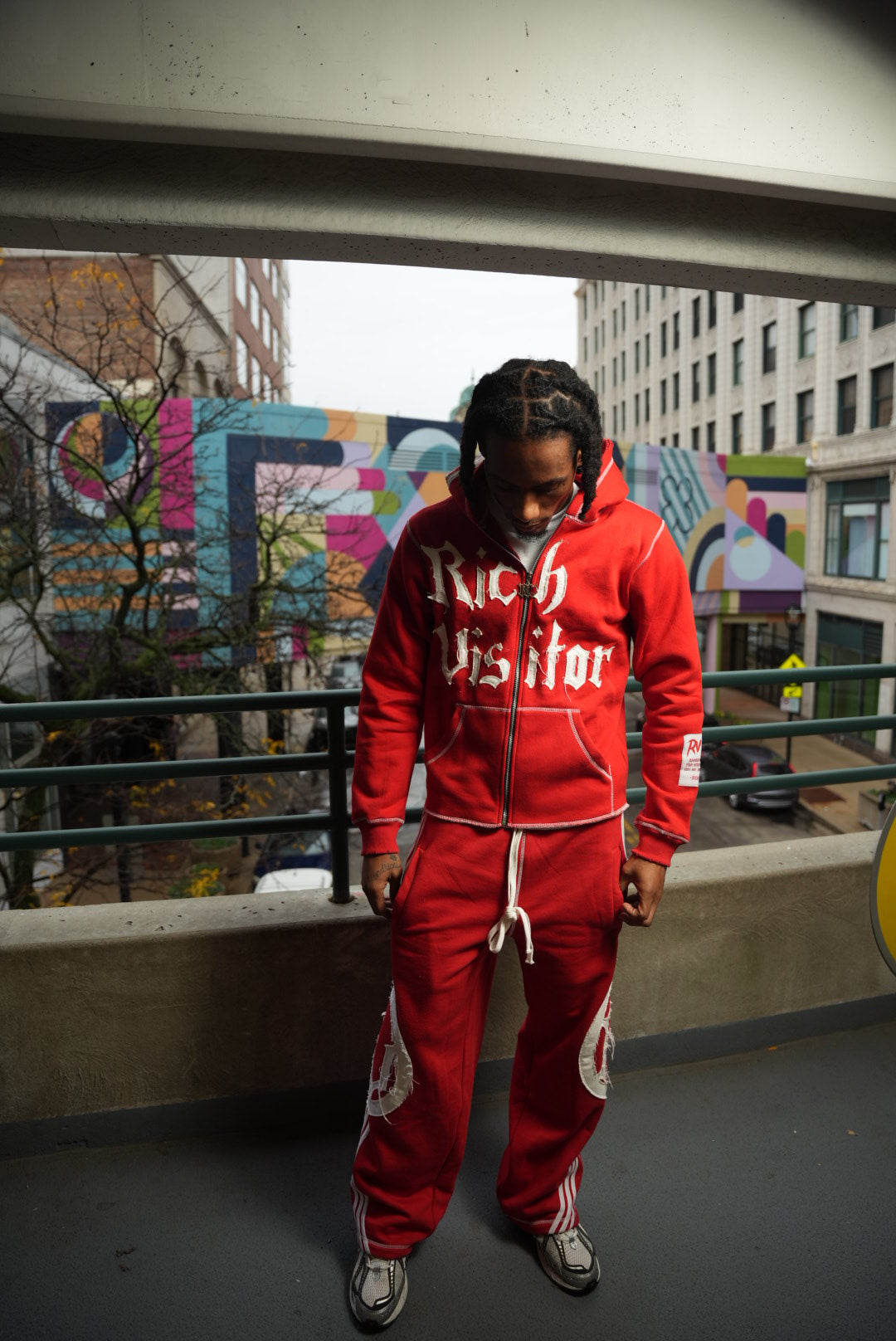 Rich Visitor Red Sweatpants