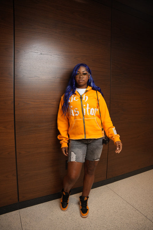 Rich Visitor Orange Cropped Jacket