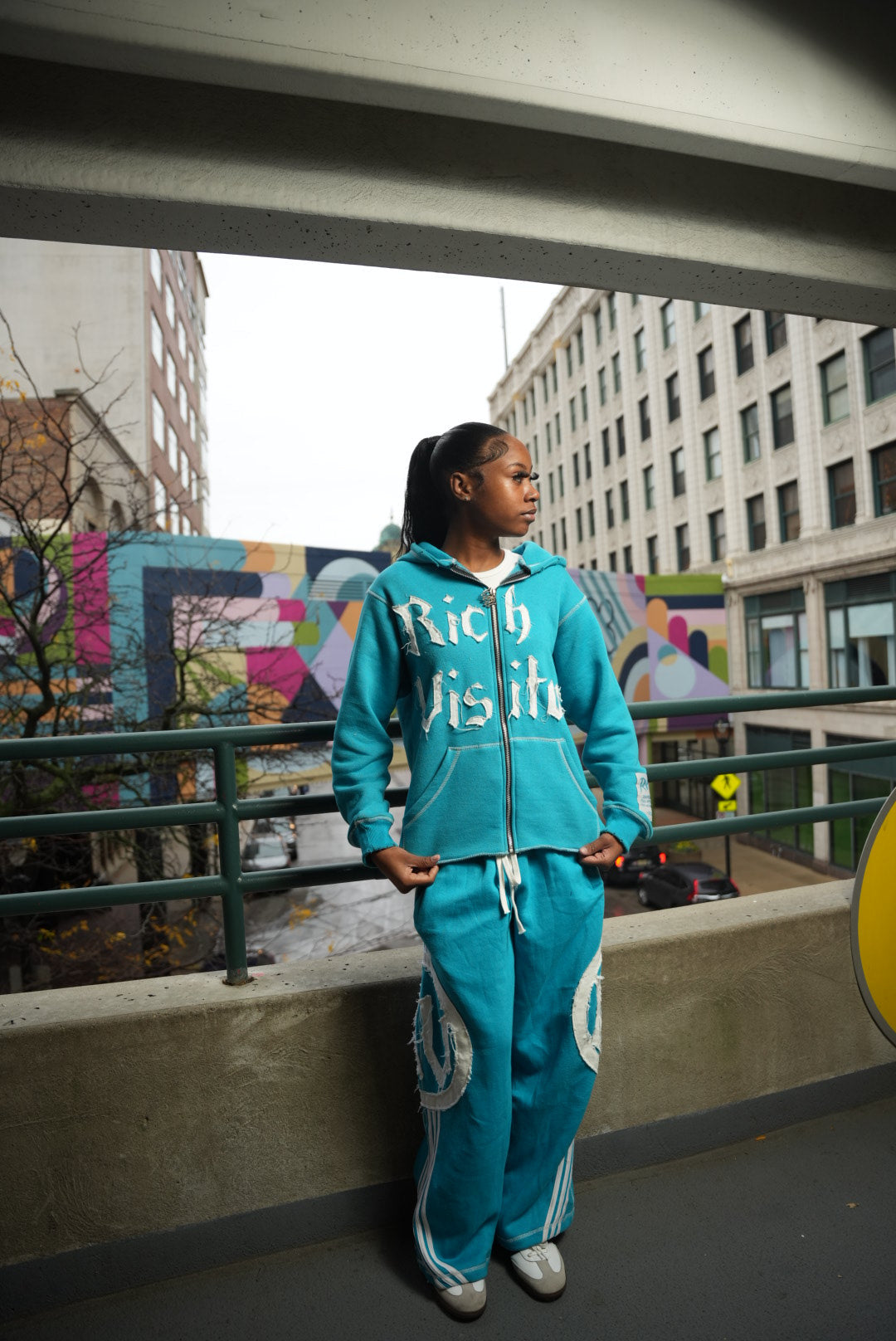 Rich Visitor Light Blue Sweatpants