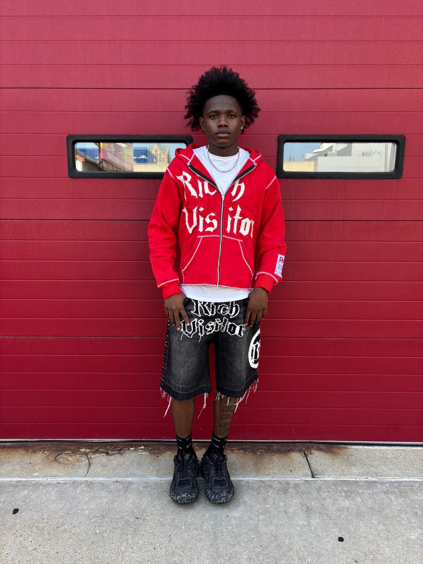 Rich Visitor Red Cropped Jacket