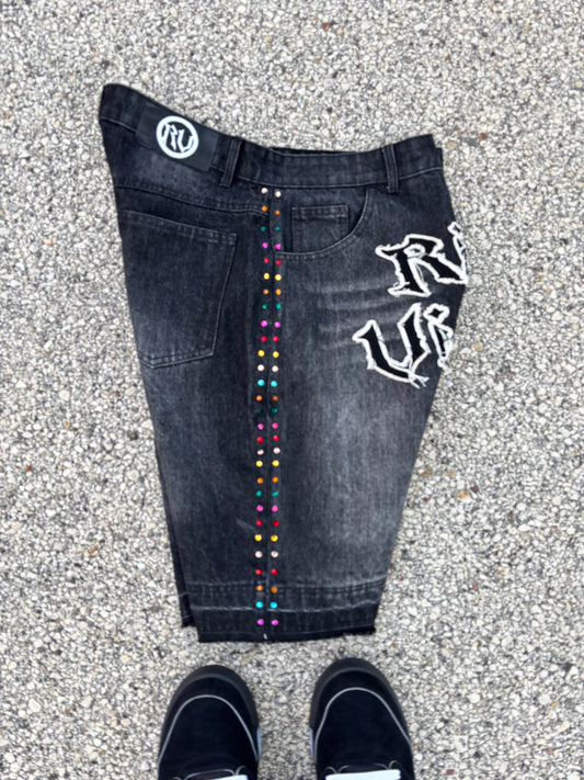 Rich Visitor Black Jorts