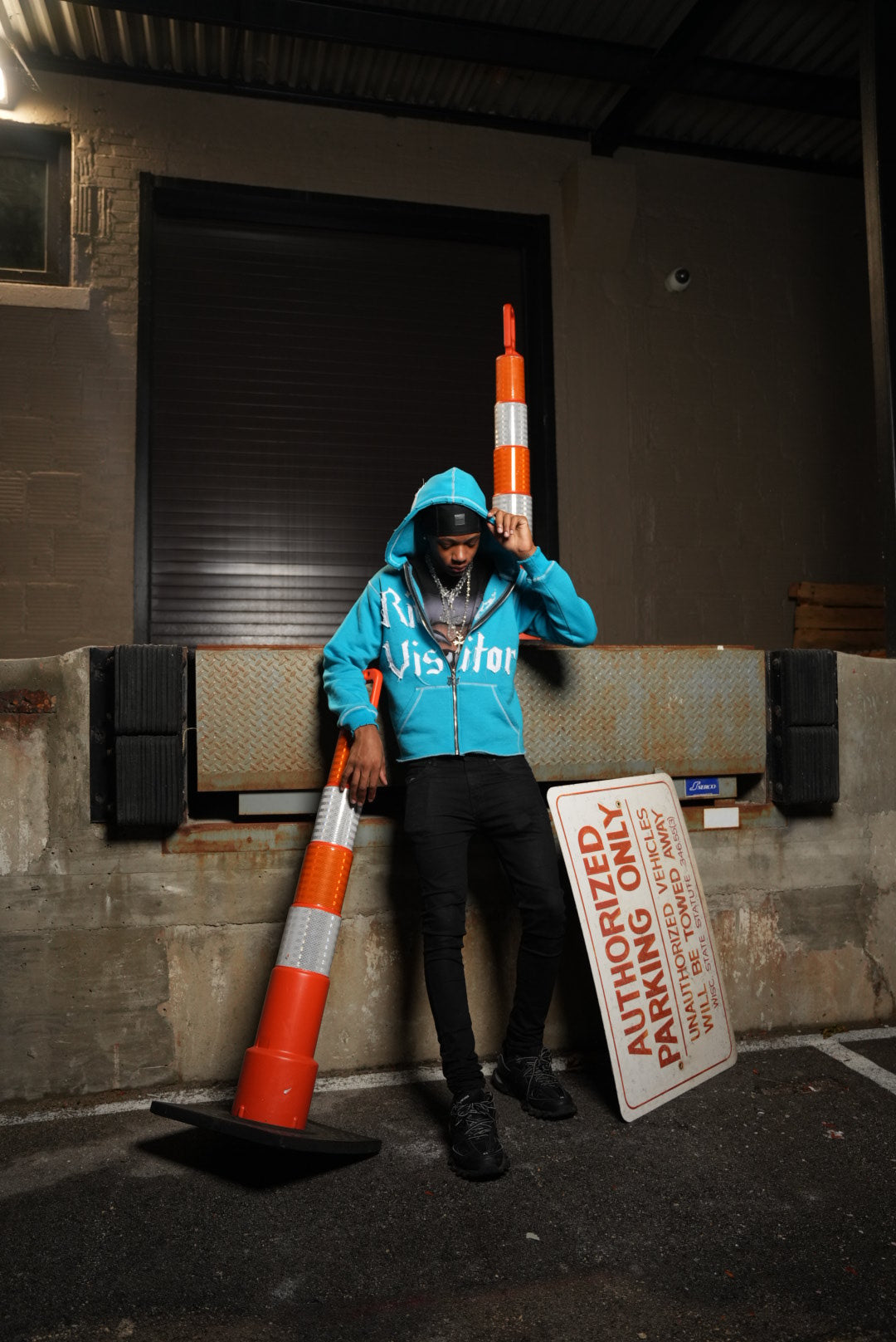 Rich Visitor Light Blue Cropped Jacket