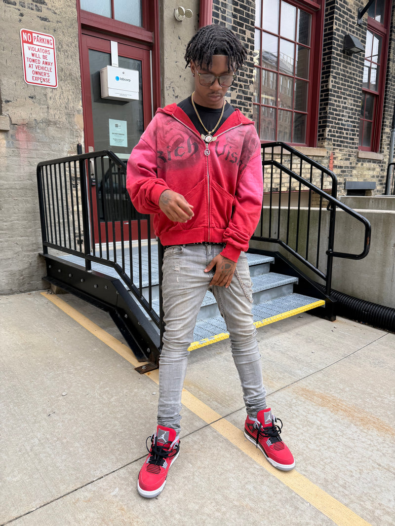 Rich Visitor Faded Memories Jacket Red