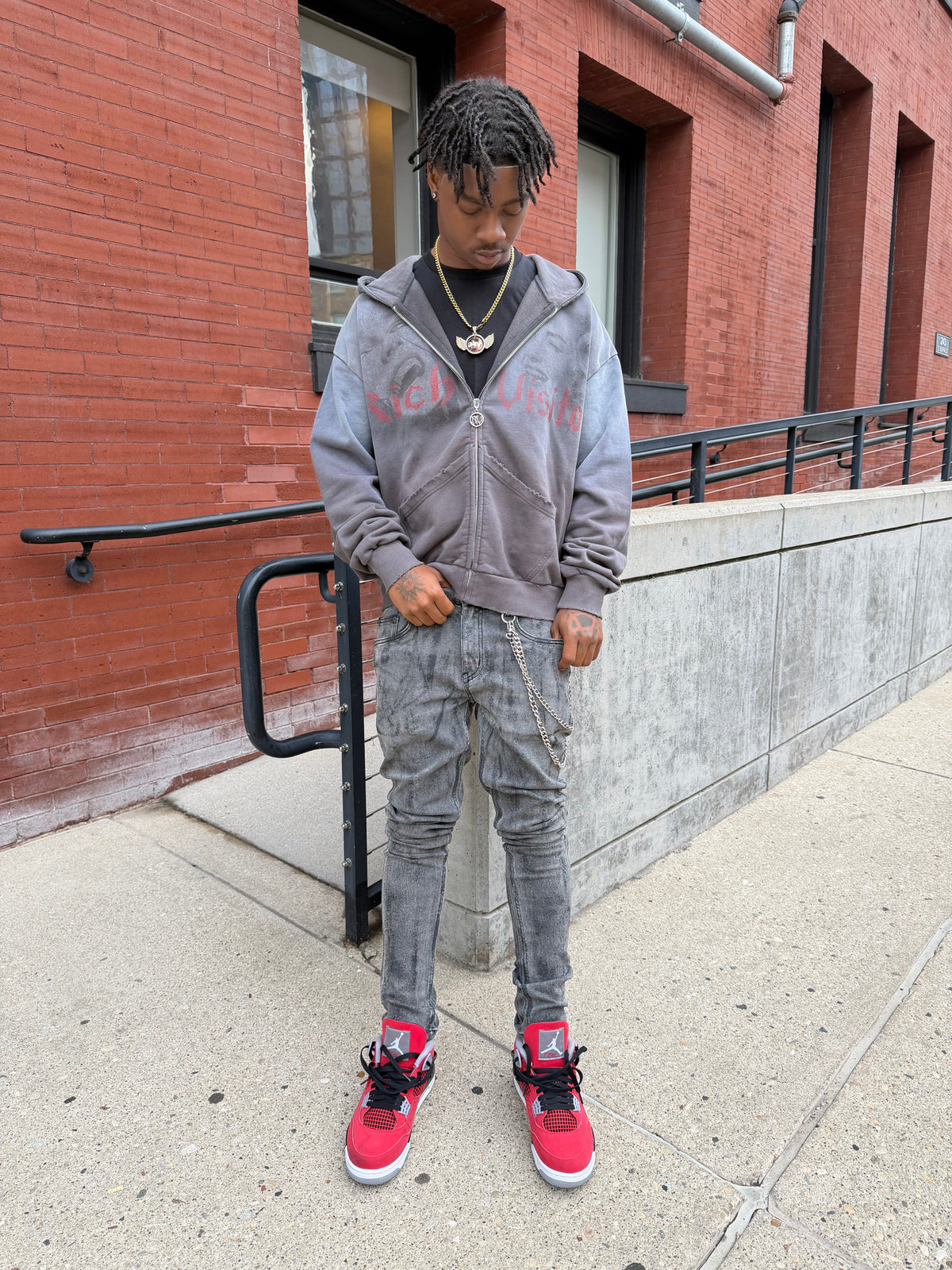 Rich Visitor Faded Memories Jacket Grey