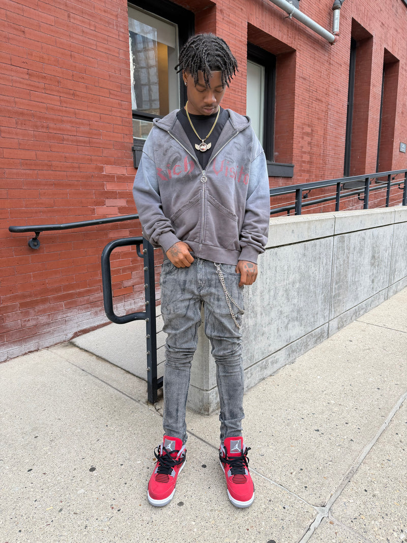 Rich Visitor Faded Memories Jacket Grey