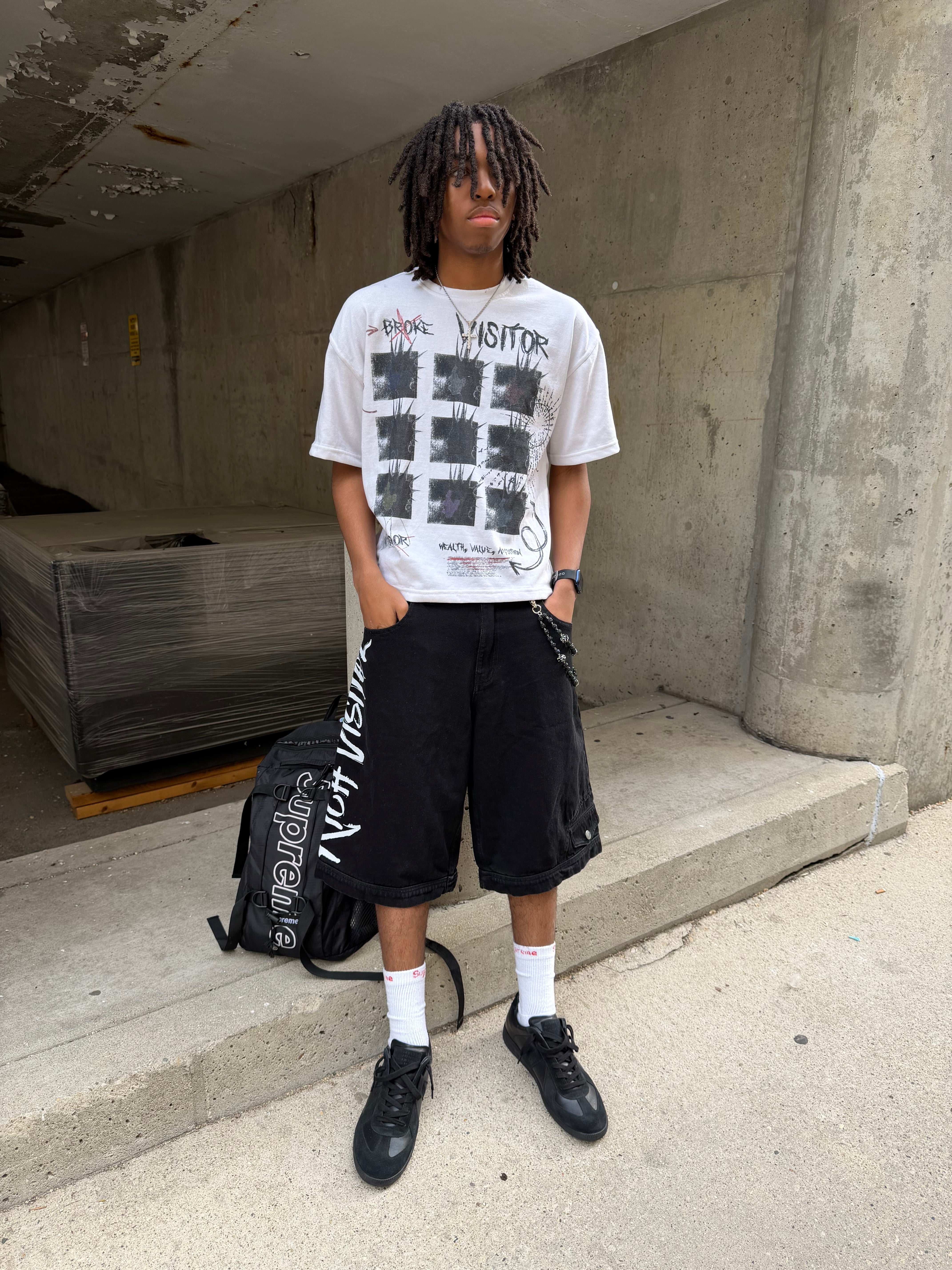 Rich Visitor Black “Saint Wash Jorts”