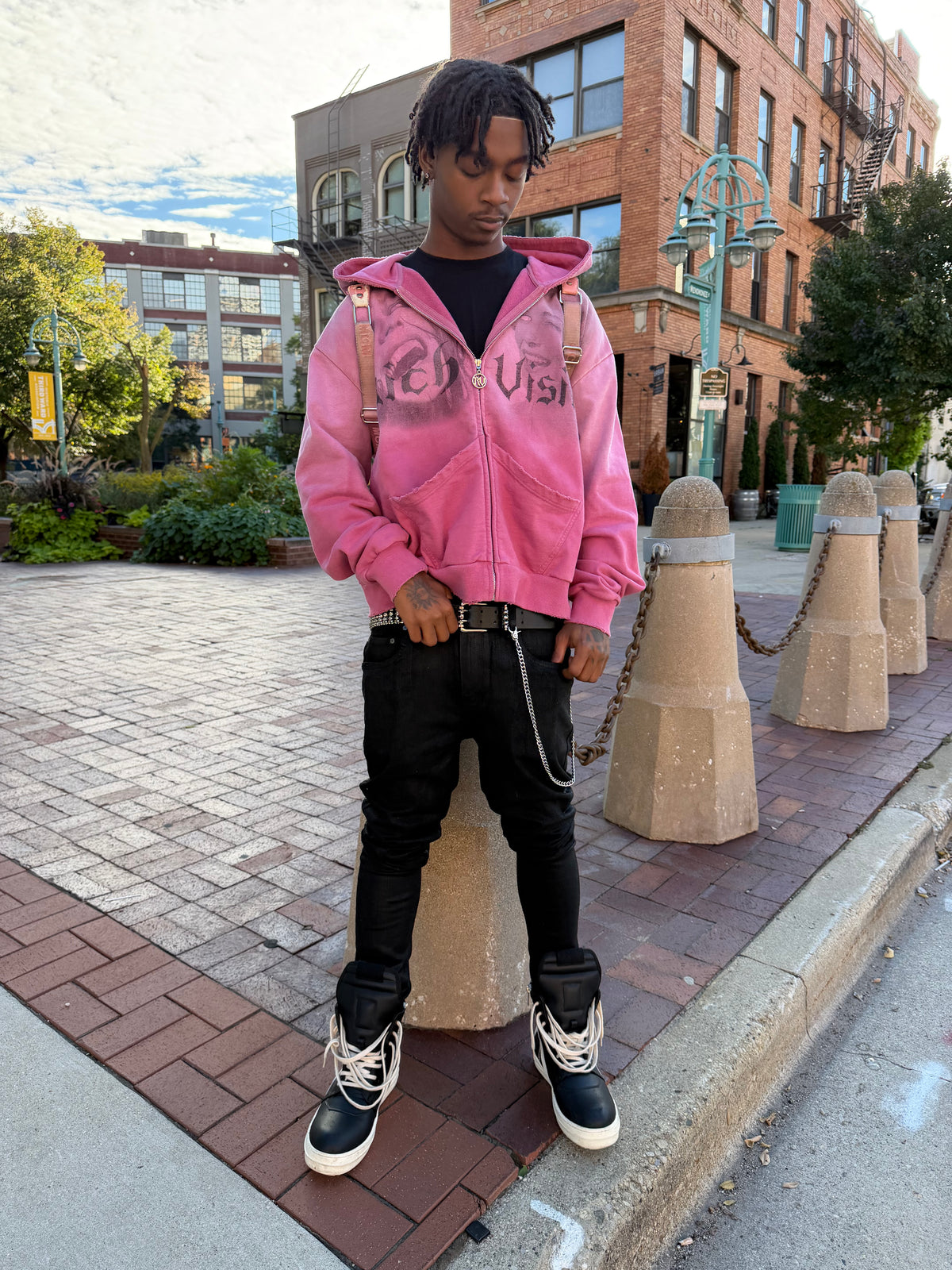 Rich Visitor Faded Memories Jacket Pink