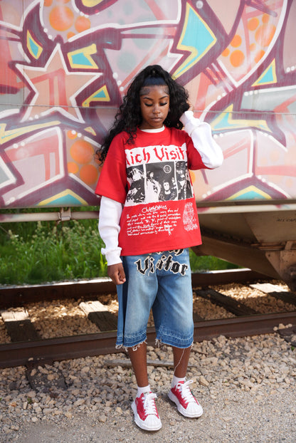 Rich Visitor Red Urban Alley Tee