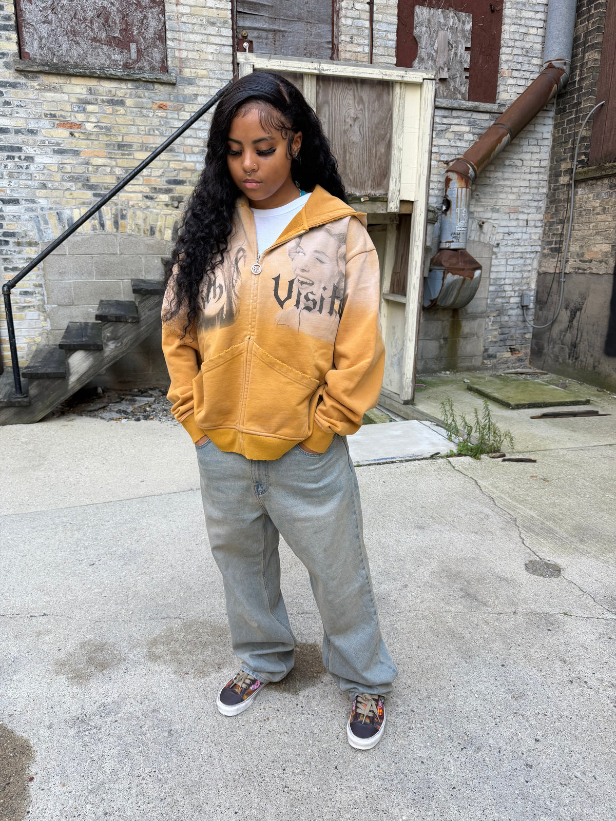 Rich Visitor Faded Memories Jacket Brown