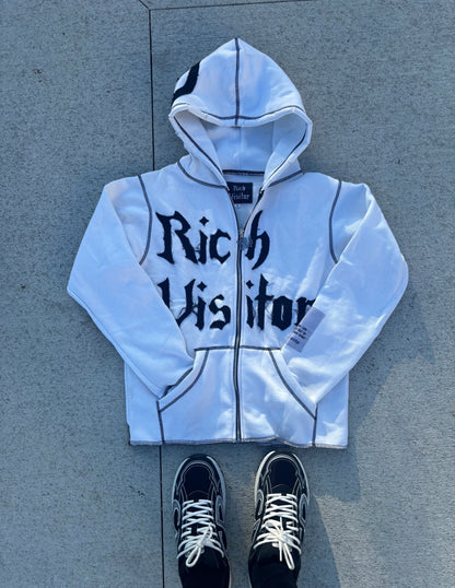 Rich Visitor White Cropped Jacket