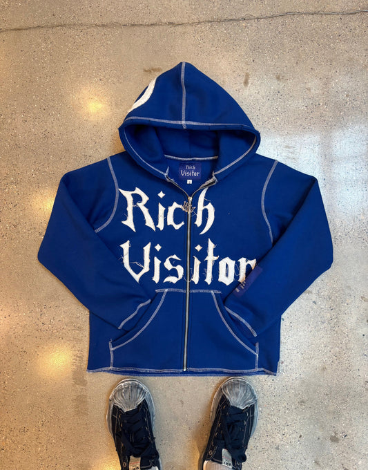 Rich Visitor Blue Cropped Jacket
