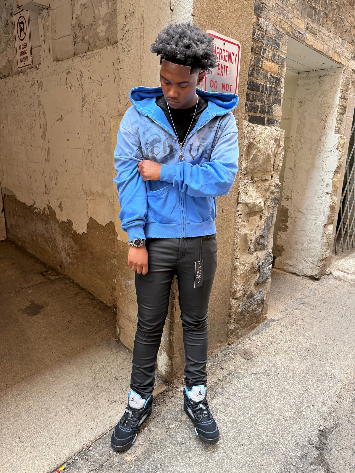 Rich Visitor Faded Memories Jacket Blue