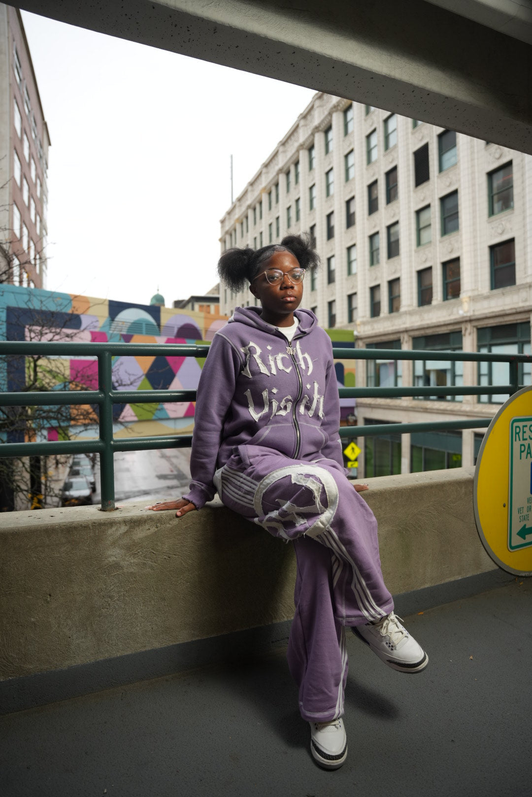 Rich Visitor Purple Sweatpants