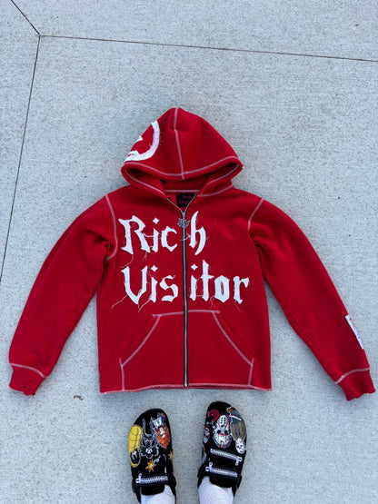 Rich Visitor Red Cropped Jacket