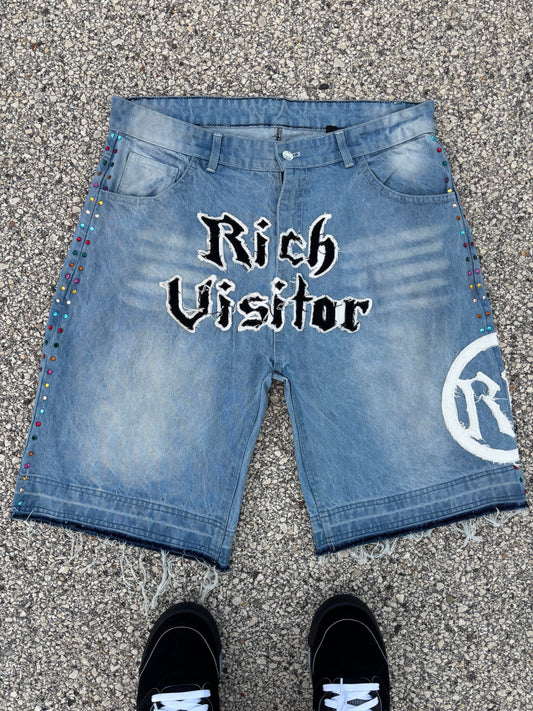 Rich Visitor Blue Jorts