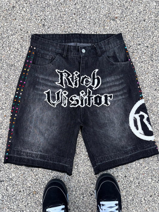 Rich Visitor Black Jorts