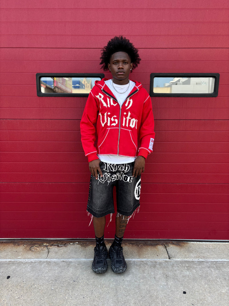 Rich Visitor Red Cropped Jacket