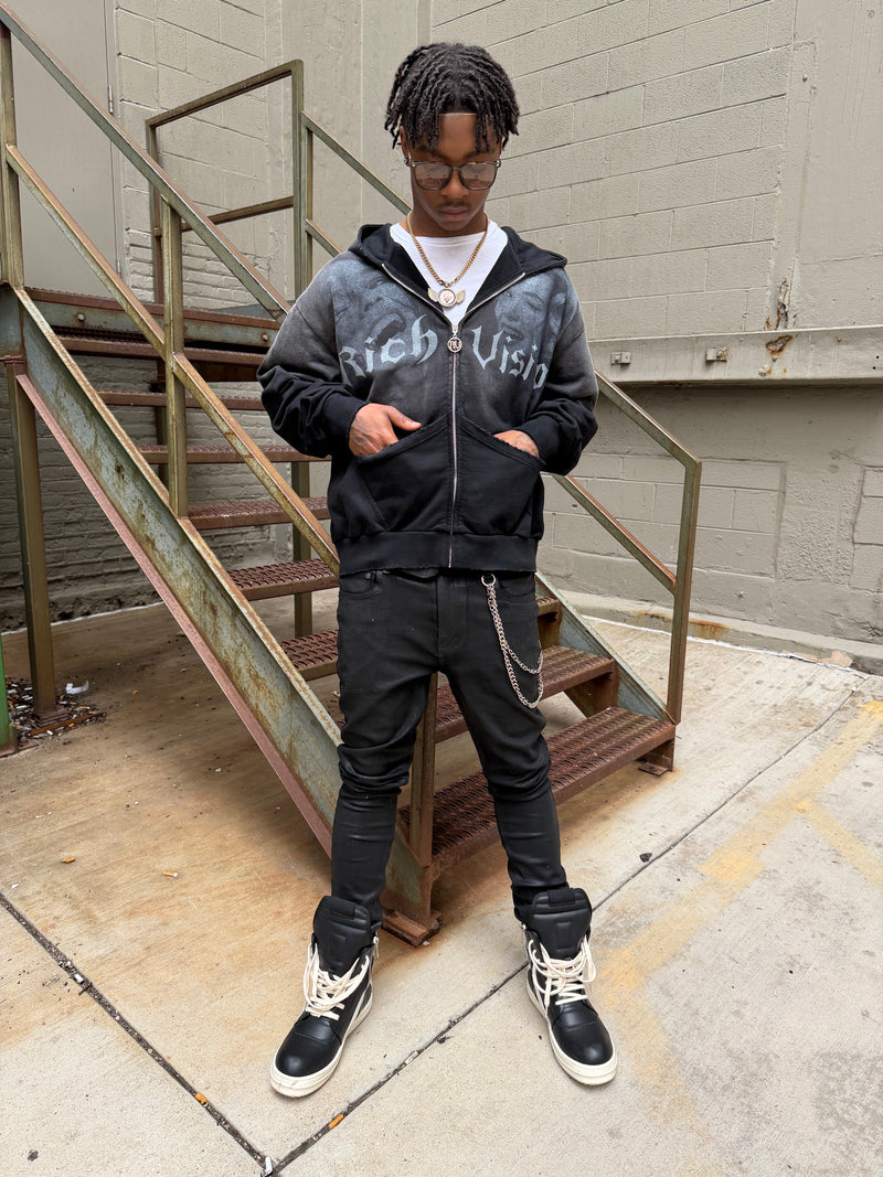 Rich Visitor Faded Memories Jacket Black