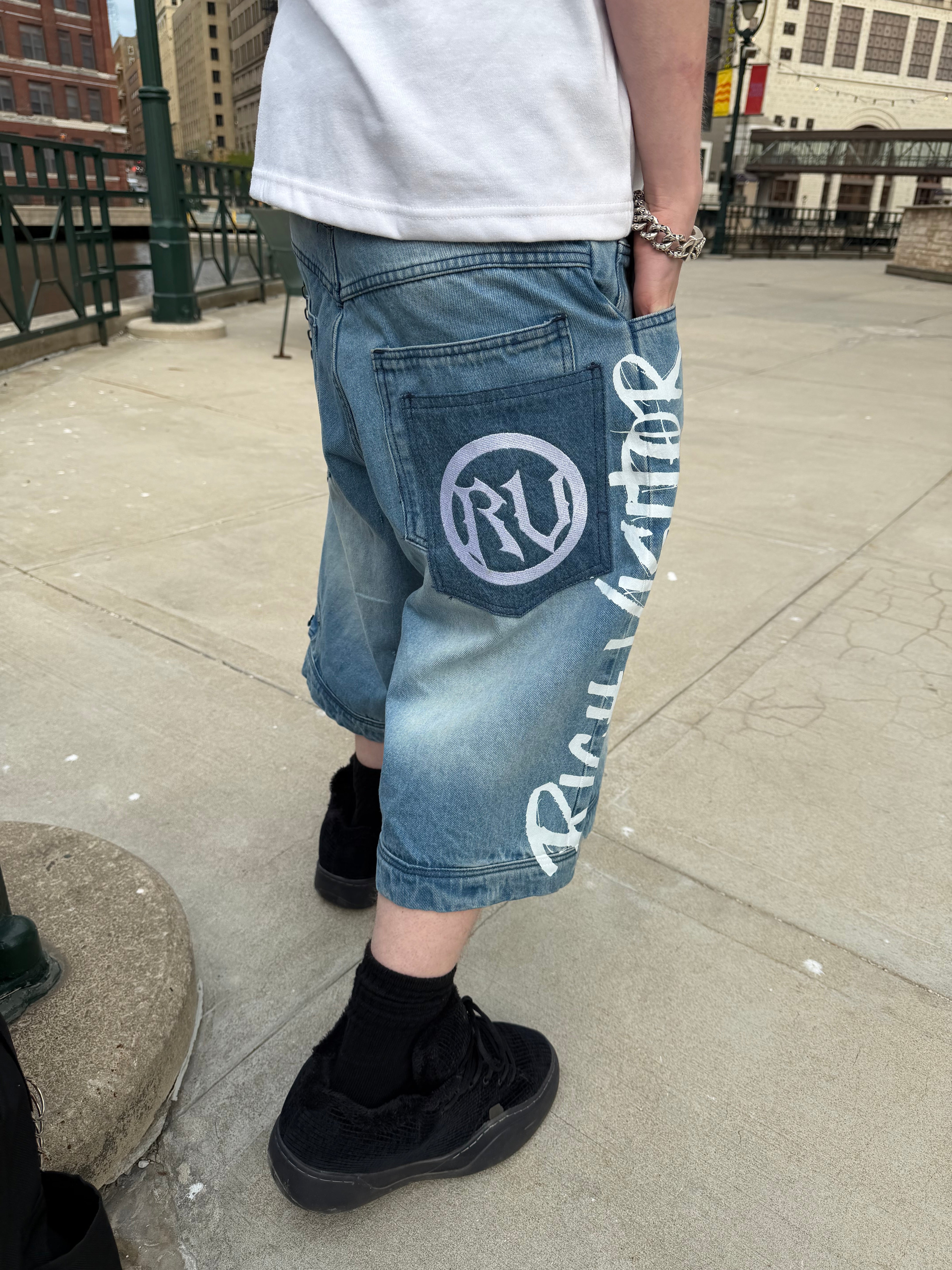 Rich Visitor Blue “Saint Wash Jorts”